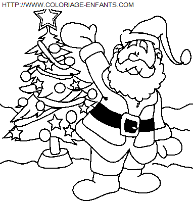 dibujo Navidad Papa Noel