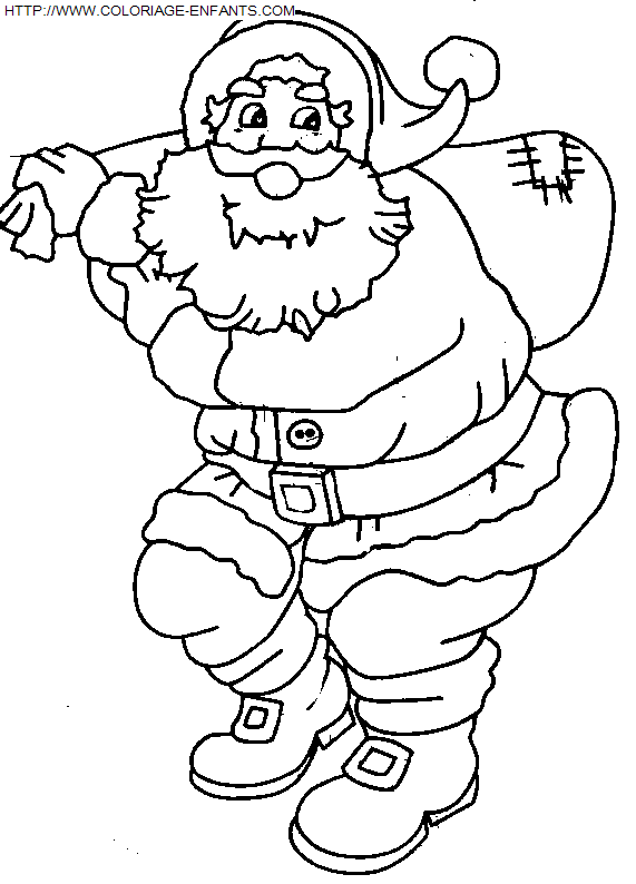 dibujo Navidad Papa Noel