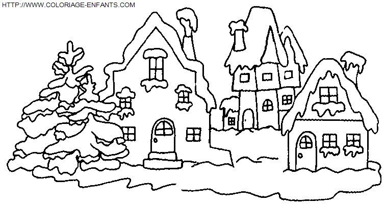 dibujo Navidad Paisajes