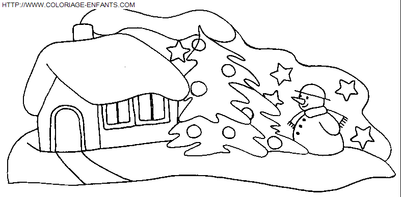 dibujo Navidad Paisajes