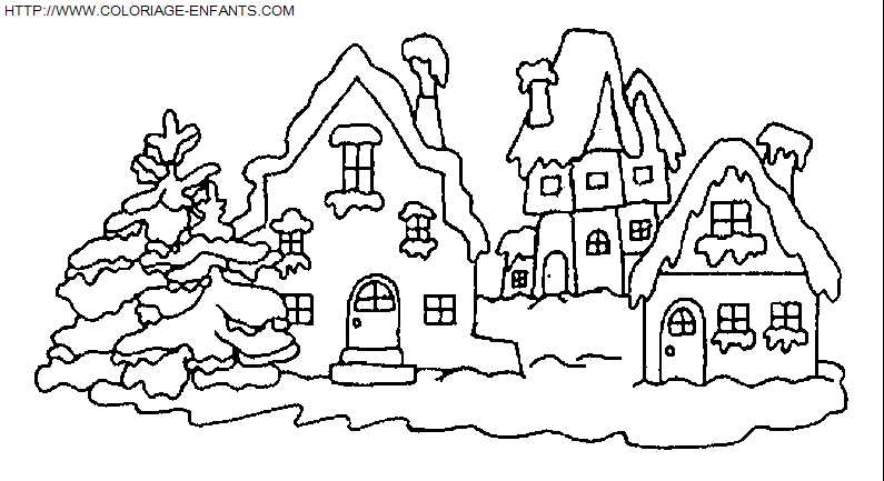 dibujo Navidad Paisajes