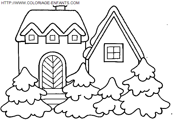 dibujo Navidad Paisajes