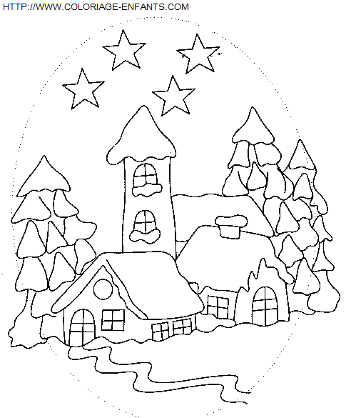 dibujo Navidad Paisajes