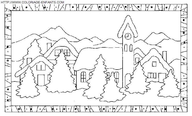 dibujo Navidad Paisajes
