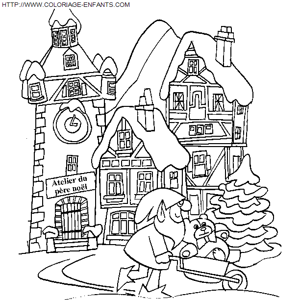 dibujo Navidad Paisajes