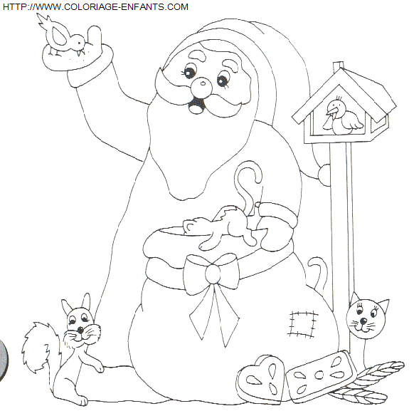 dibujo Navidad Papa Noel Regalos