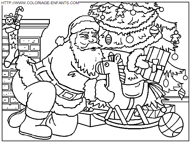 dibujo Navidad Papa Noel Regalos