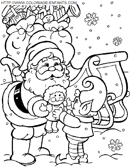 dibujo Navidad Papa Noel Regalos