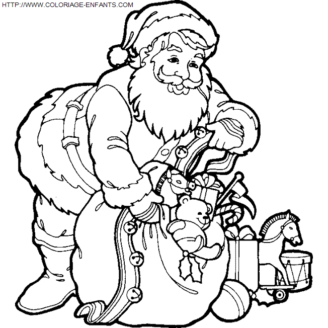 dibujo Navidad Papa Noel Regalos