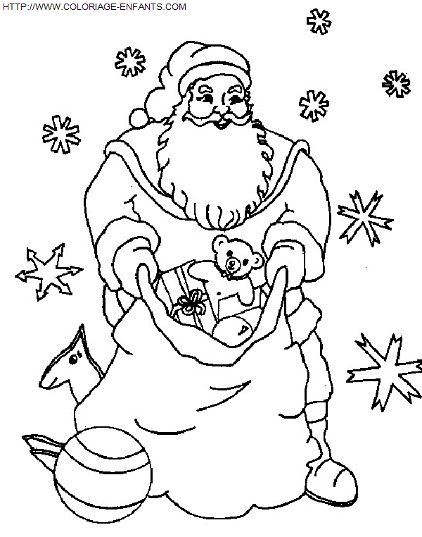 dibujo Navidad Papa Noel Regalos