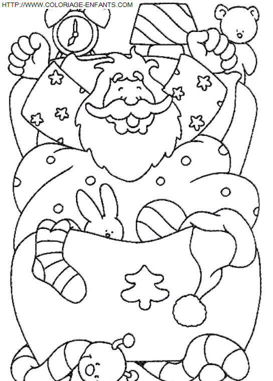 dibujo Navidad Papa Noel Regalos