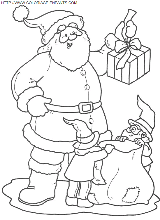 dibujo Navidad Papa Noel Regalos