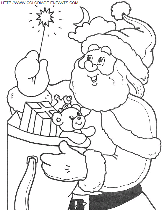 dibujo Navidad Papa Noel Regalos