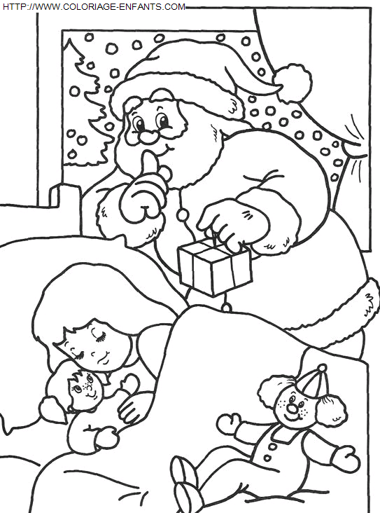 dibujo Navidad Papa Noel Regalos