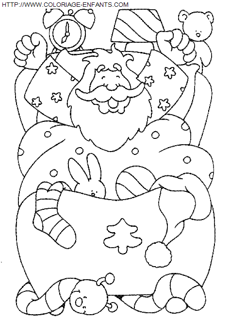 dibujo Navidad Papa Noel Regalos