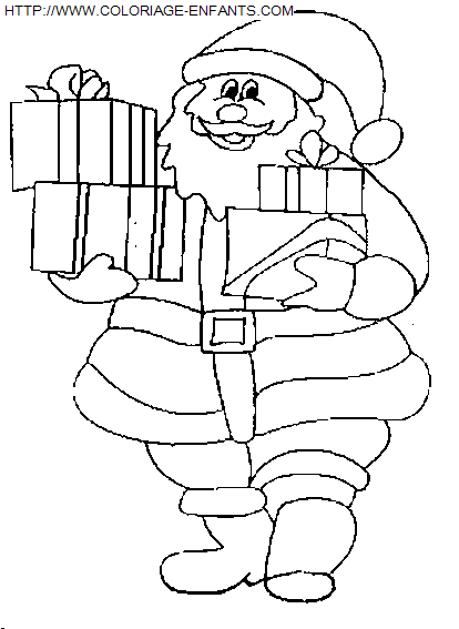 dibujo Navidad Papa Noel Regalos