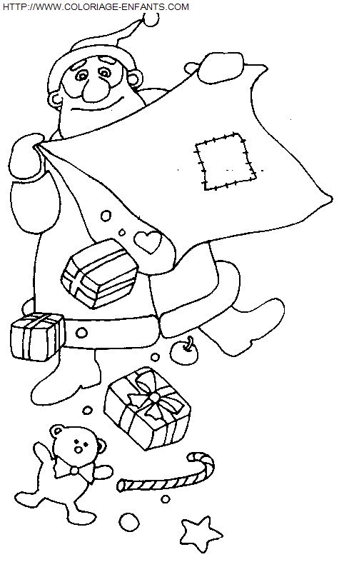 dibujo Navidad Papa Noel de risa