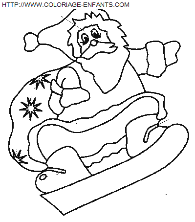 dibujo Navidad Papa Noel de risa