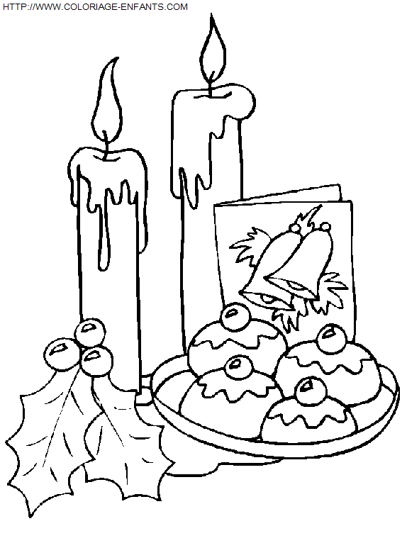 dibujo Navidad Comida