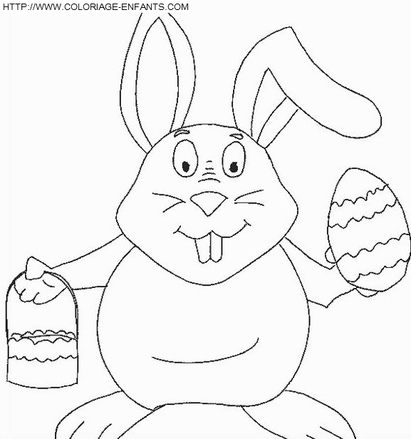 dibujo Pascuas Conejos