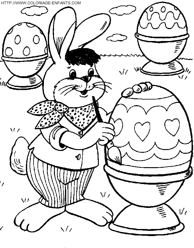 dibujo Pascuas Conejos