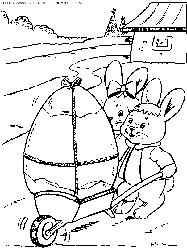 dibujo Pascuas Conejos