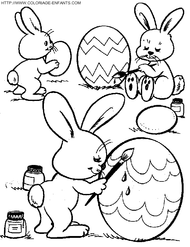 dibujo Pascuas Conejos