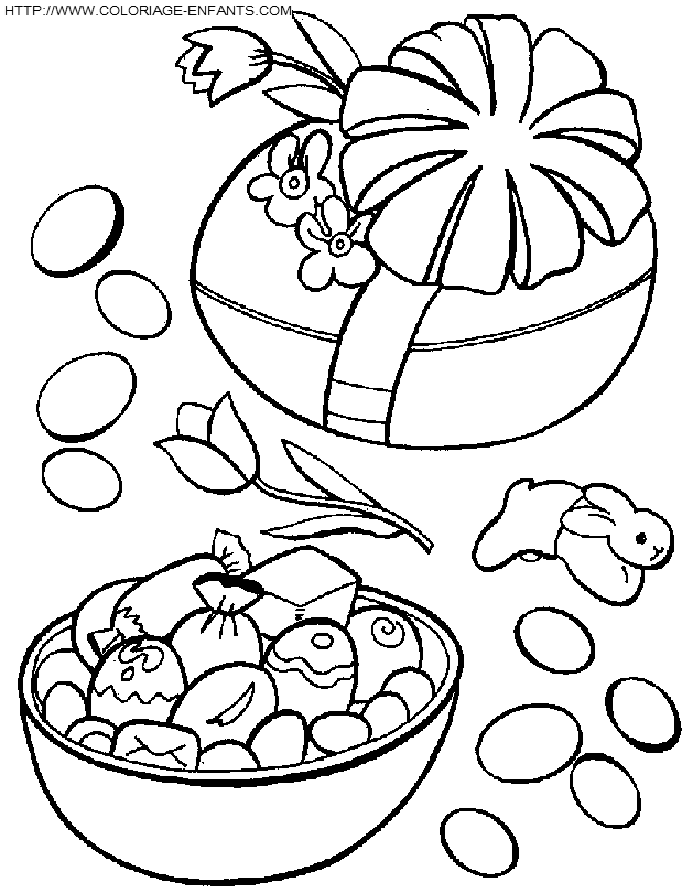 dibujo Pascuas Huevos