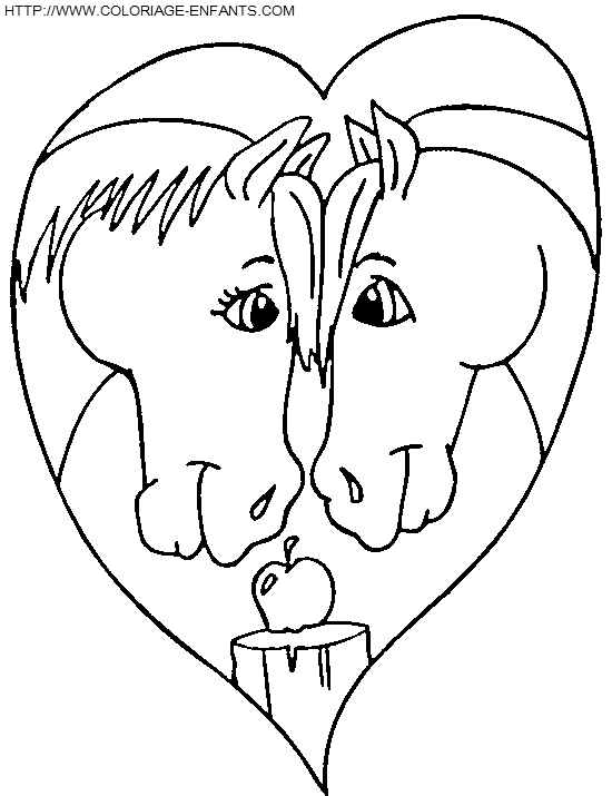 dibujo San Valentin Enamorados