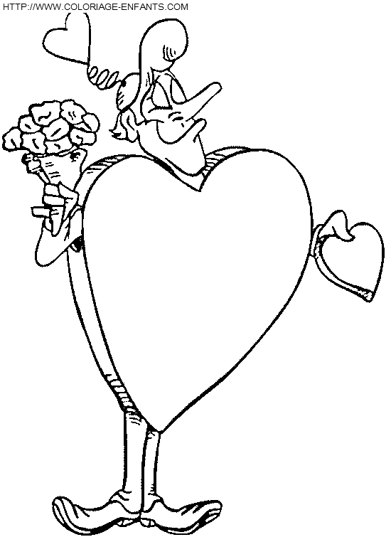 dibujo San Valentin Corazones