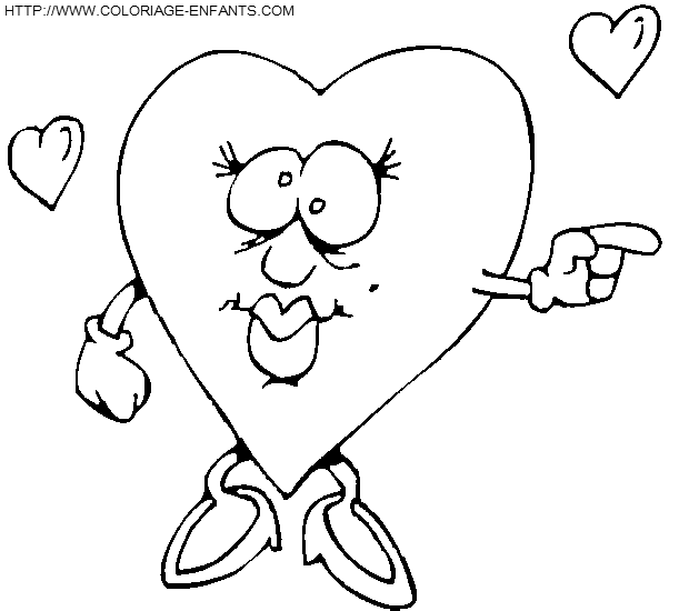 dibujo San Valentin Corazones