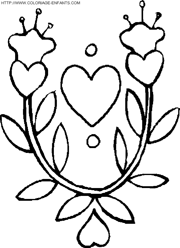 dibujo San Valentin Corazones