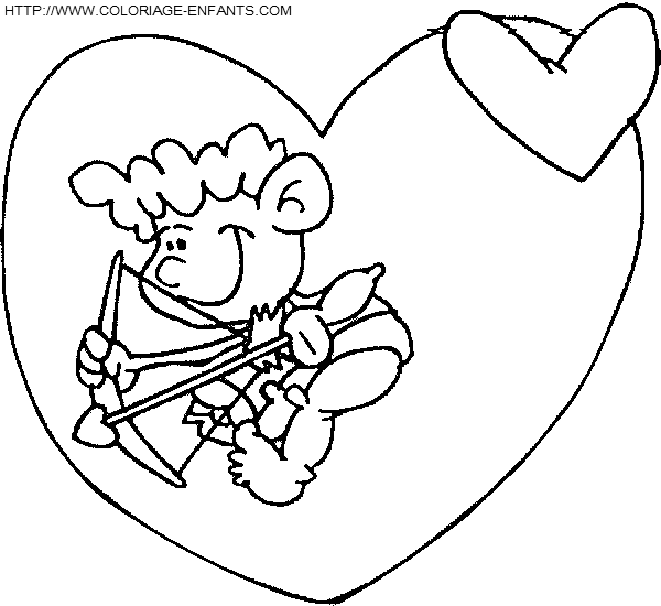 dibujo San Valentin Cupidon