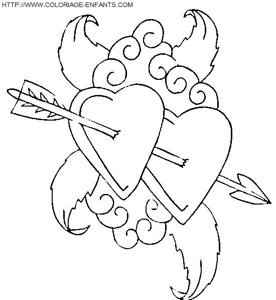 dibujo San Valentin Cupidon