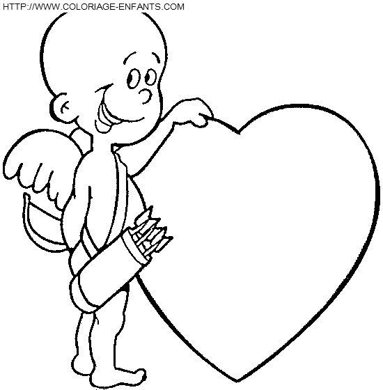 dibujo San Valentin Cupidon