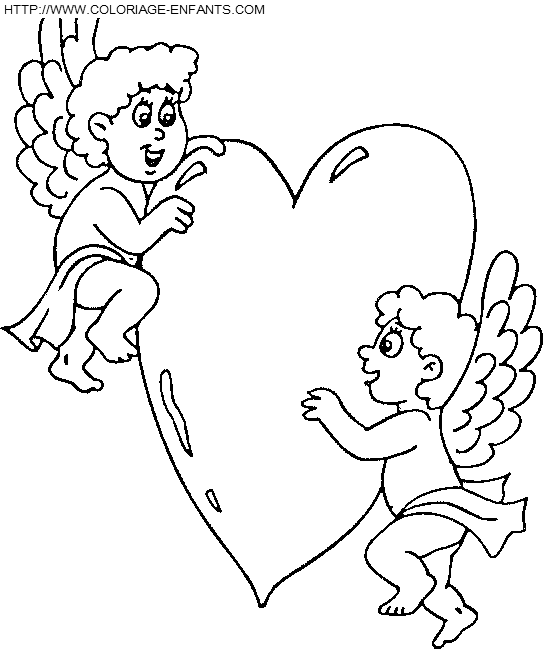 dibujo San Valentin Cupidon