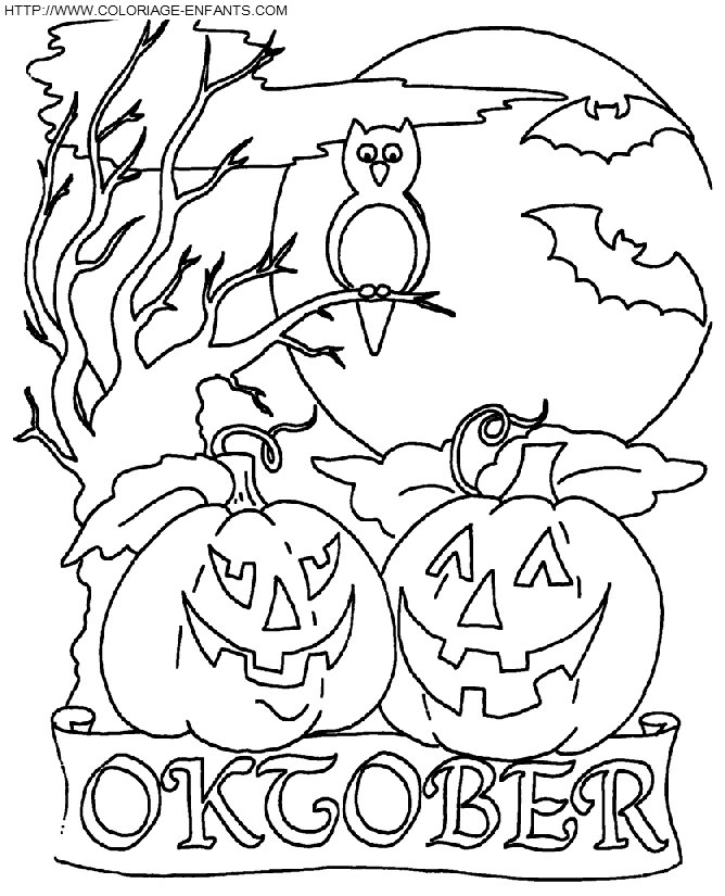 dibujo Calabazas Halloween