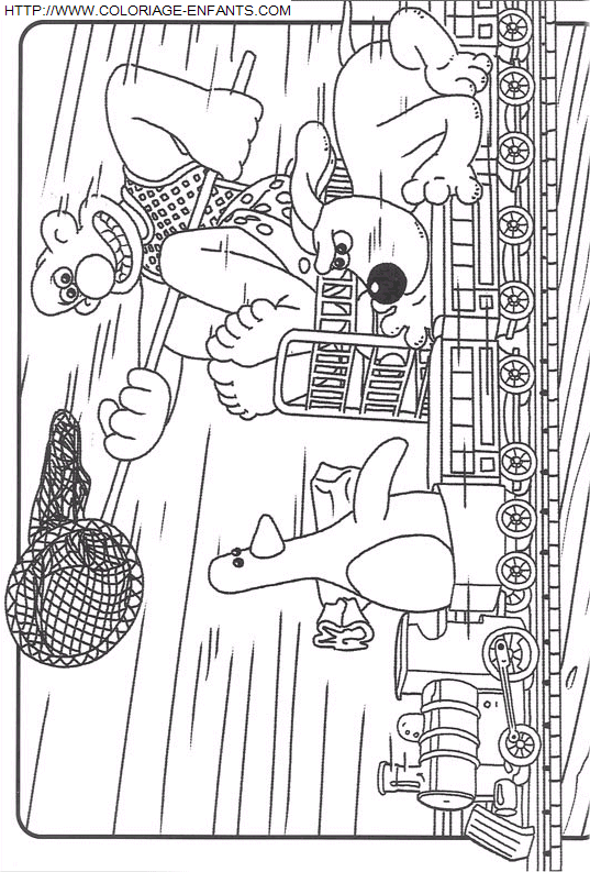 dibujo Wallace y Gromit