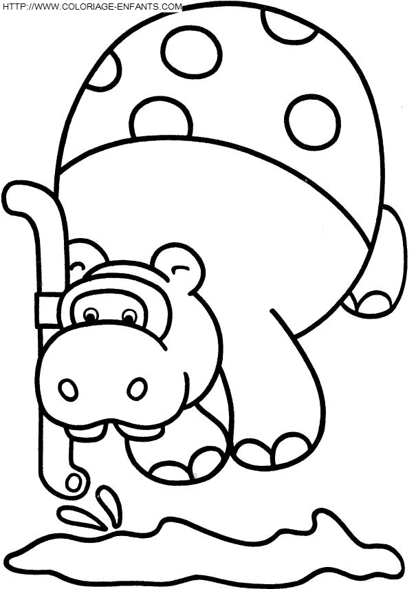 dibujo Hipopotamos