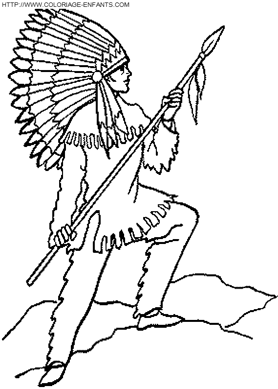 dibujo Indios