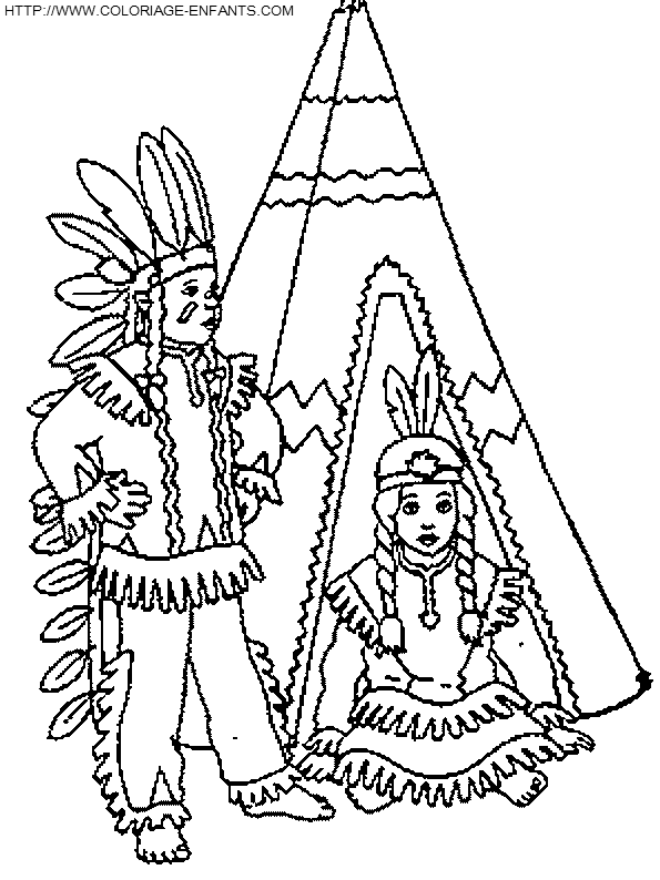 dibujo Indios