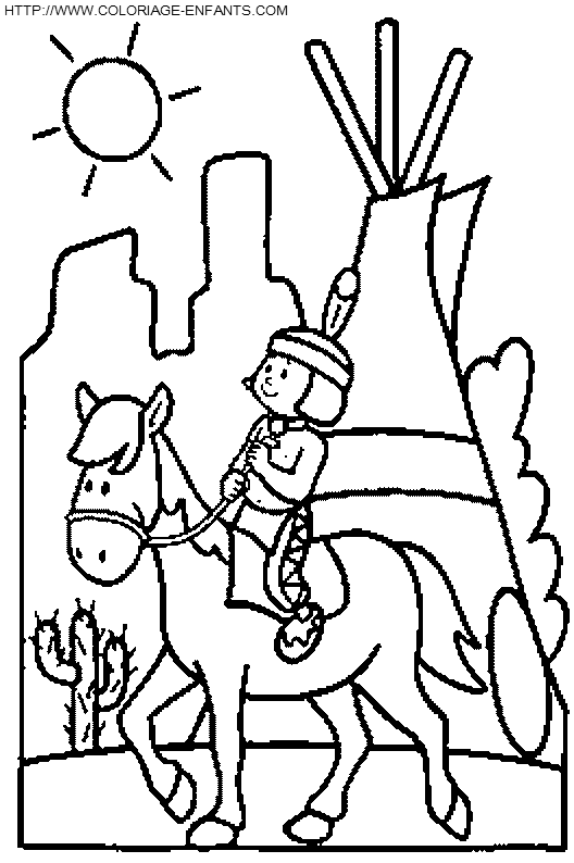 dibujo Indios