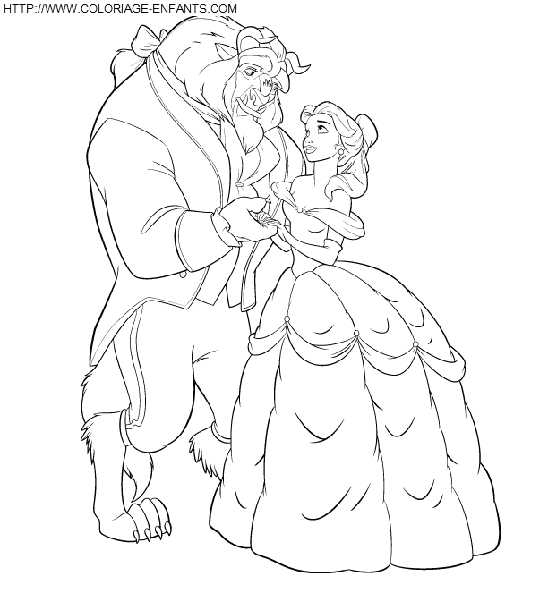 dibujo La bella y la Bestia