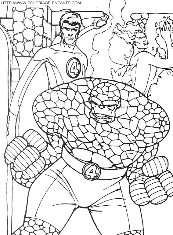 dibujo Los 4 fantasticos