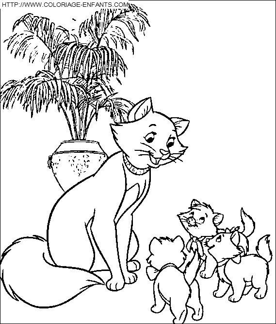 dibujo Los aristogatos