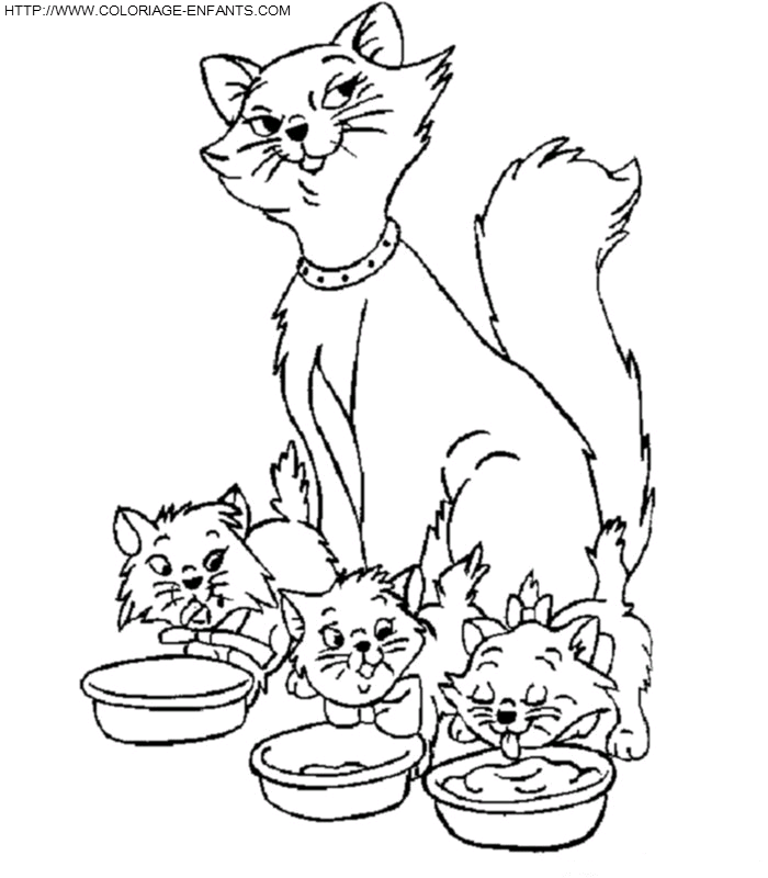 dibujo Los aristogatos