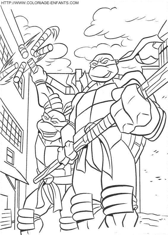 dibujo Las Tortugas Ninja Turtles