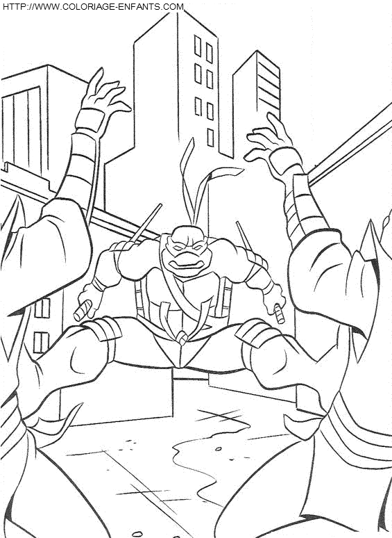 dibujo Las Tortugas Ninja Turtles