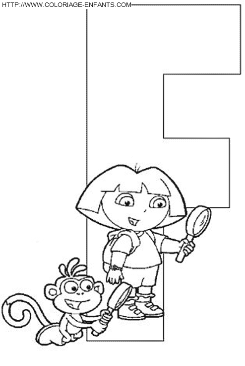 dibujo Alfabeto Dora