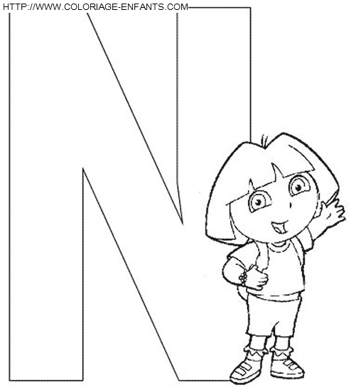 dibujo Alfabeto Dora